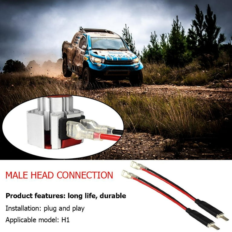 HAOQUOOU H1 LED Headlight Replacement Male Plug Single Diode Converter  Wiring Connecting Lines Cables : : Car & Motorbike
