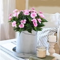 thumbnail image 6 of Topboutique Artificial Impatiens Flowers Silk Impatiens Bouquet Lifelike Flower Bouquet Fake Flower Greenery for Wedding Home Party Decoration Event Gift (4 Pcs-7 Branches,Pink), 6 of 6
