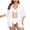 White, variant on Women's Casual Sheer Mesh Short Sleeve Blouse Cover Up Solid Color Round Neck Loose Fashion Top, White XXL