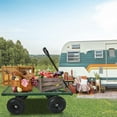thumbnail image 6 of JOYFULIN Garden Cart, 660LBS Capacity Mesh Steel Garden Wagon with Handle, Removable Sides and 10" All Terrain Tires, Heavy-Duty Utility Cart for Yard, Lawn, and Outdoor Use, Green, 6 of 6