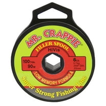 Mr. Crappie 6 Pound Hi Viz Monofilament Fishing Line 100 Yard Spool