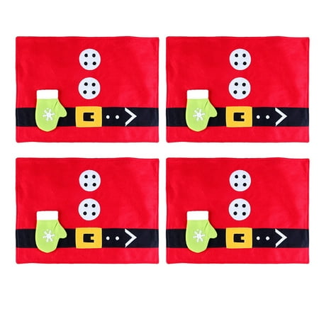 

Merry Christmas Placemats With Santa Snowman Print Non Slip Placemats Washable Placemats