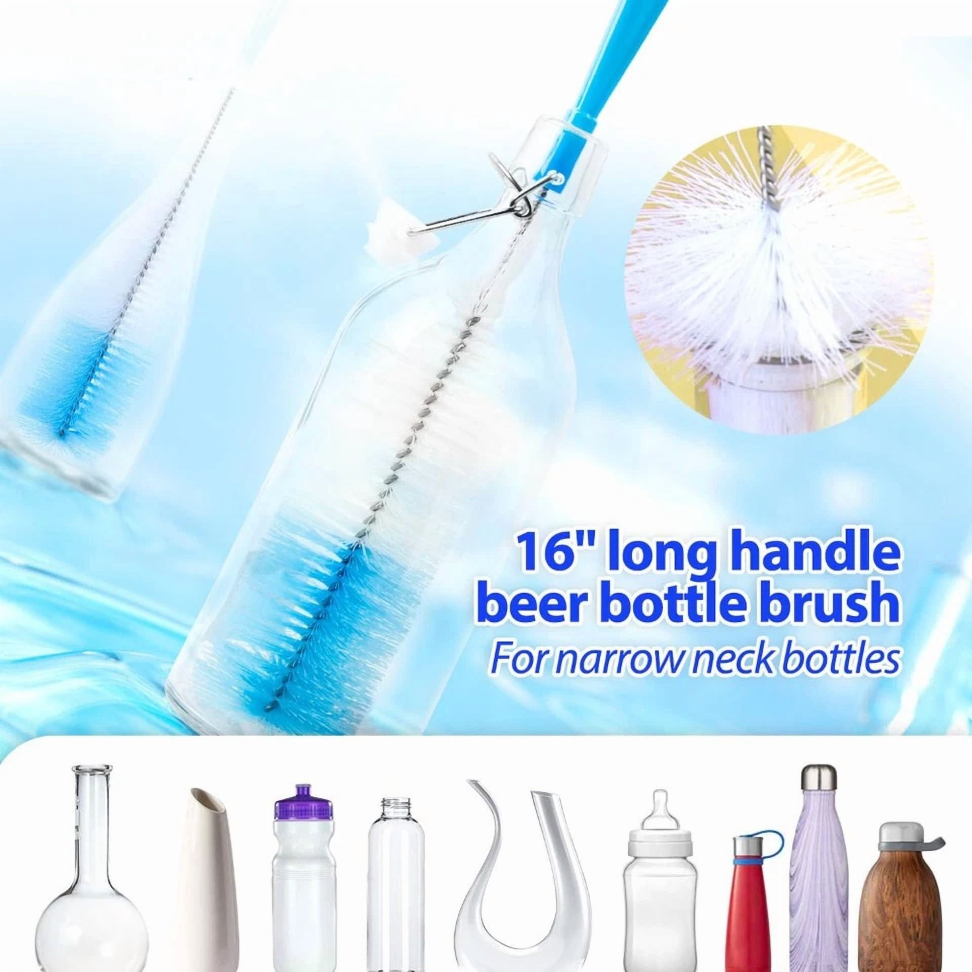 CRESTIN- Us Bottle Brush Tube Cleaning Set, Long Handle Bottle Cleaner For Washing Narrow