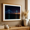 thumbnail image 5 of The Arthur Ravenel Bridge - Charleston South Carolina Photography Bridge Night Sky Architecture City Scenic Harbor Travel Poster Unframed Wall Art Print 4 x 6 inches, 5 of 7
