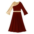 thumbnail image 7 of YONGHS Kids Girls Lyrical Dance Dress for Church Worship Praisewear Red 4, 7 of 7