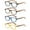 Black，Blue，Demi，Yellow, variant on MODFANS 4 Pack Reading Glasses +2.00 Fashion Wood-Look Spring Hinges Stylish Readers Men Women