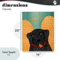 thumbnail image 3 of Dog Angel with Yellow Wings Canvas Wall Art, design by Stephen Huneck, 3 of 8