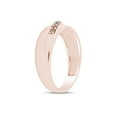 thumbnail image 4 of AFFY 1/4 Carat Round Brown Natural Diamond Men's Band Ring 14K Rose Gold Over 925 Sterling Silver, 4 of 6