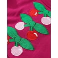 thumbnail image 6 of HWJAD Summer Cotton Dress for Toddler Girls Cherry Applique Short Sleeve Kids Girl A-line Casual Play Dresses, 6 of 9