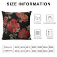 thumbnail image 5 of Shiartex  Floral Throw Pillow Cover Retro Flower Leaf Vintage Style Black Background Square Pillow Case Cushion Cover for Home Car Decorative White, 5 of 5
