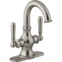 KOHLER Capilano Monoblock 4 in. Centerset 2-Handle Bathroom Faucet in Vibrant Brushed Nickel