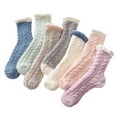 thumbnail image 6 of MOKKHNB 7 Pairs Women's Slipper Socks Assorted Color Polyester, 6 of 8
