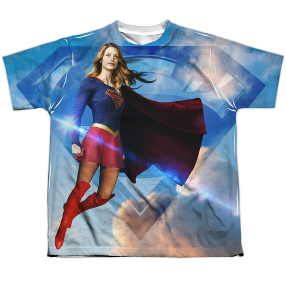 Supergirl - Up In The Sky - Youth Short Sleeve Shirt - Medium