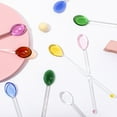 thumbnail image 5 of Wisremt Colored Transparent Glass Mixing Spoons Transparent Colored Glass Spoons Coffee Mixing Spoons Tableware Gifts, 5 of 8