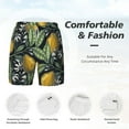 thumbnail image 5 of Lsque Mens Swim Trunks Citrus Fruits Elegant Lemons Pattern - Bathing Suit Compression Liner - Beach Swim Shorts Swimwear - (S-3XL) - Stretch Quick Dry -Large, 5 of 9
