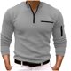 thumbnail image 2 of pstuiky Camiseta de manga larga con cremallera 3/4 para hombre, con cremallera en el brazo, camiseta deportiva de manga larga a rayas para hombre, 2 of 6
