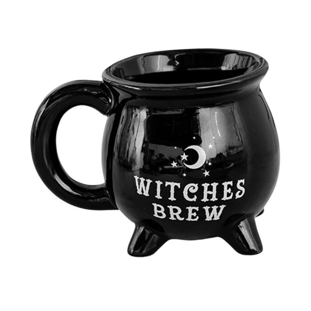 Taza de café de Halloween de 400 ml, taza de leche decorativa, taza de jugo, taza de té, regalos novedosos Negro