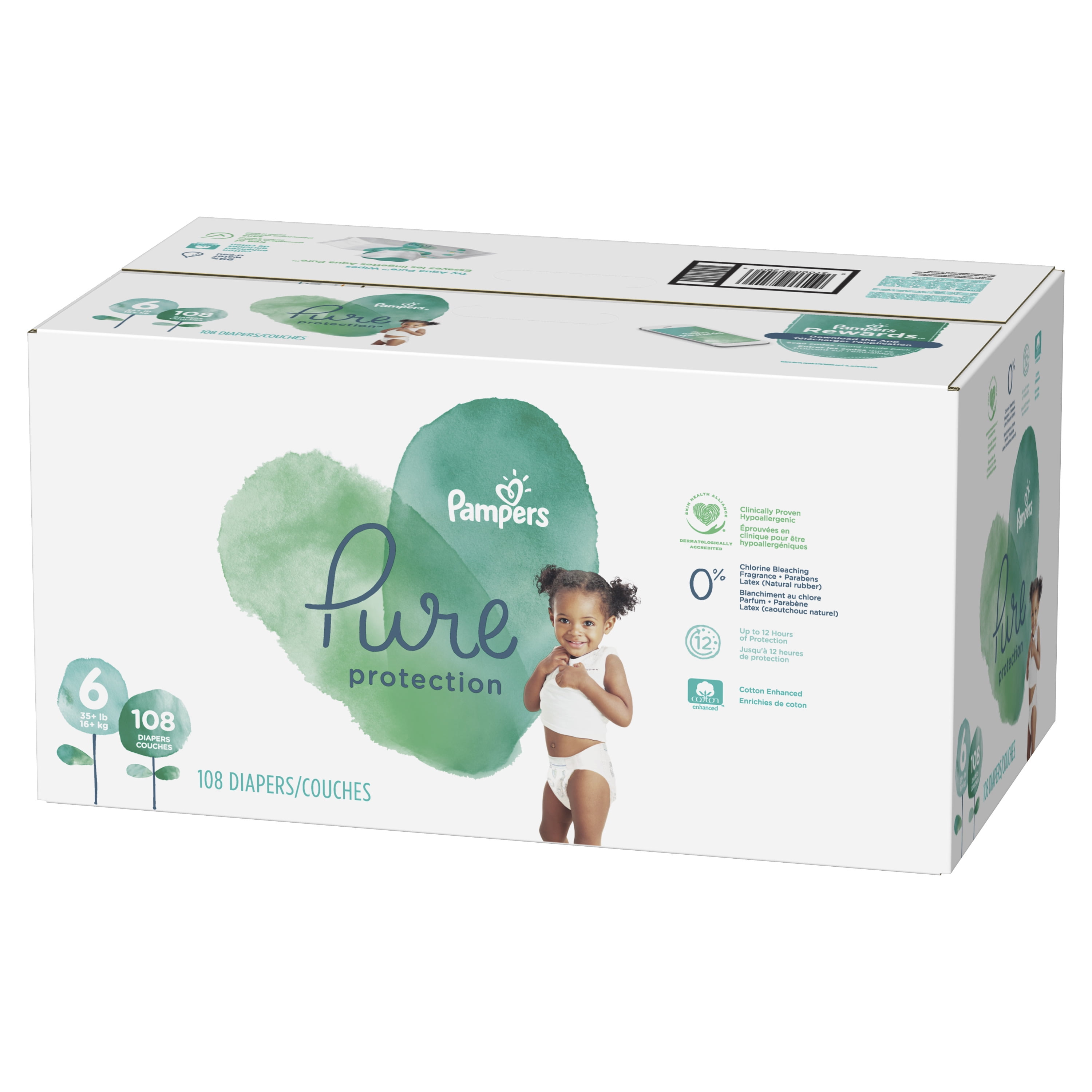 22-37lbs Baby Wipes Pampers Pure Protection Disposable Diapers Size 4
