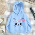 thumbnail image 3 of RUTAYY Children Girls Hoodies Long Sleeve Cute Print Sports Shirt Loose Soft Comfortable Casual Daily Wear Stylish Vacation Hooded Sweatshirt, 3 of 3