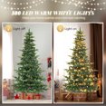 thumbnail image 6 of VINGLI 7.5ft Aspen Artificial Christmas Tree with Multicolor LED Lights, Pre-Lit Design, 1458 Realistic PE PVC Tips, Sturdy Metal Stand for Indoor and Outdoor Holiday Decoration, 6 of 7