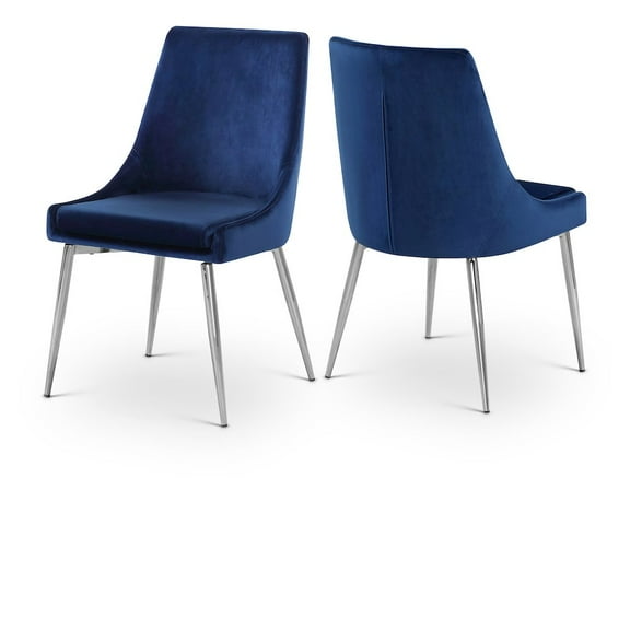 Meridian Furniture Karina Navy Velvet Dining Chair (Set of 2)