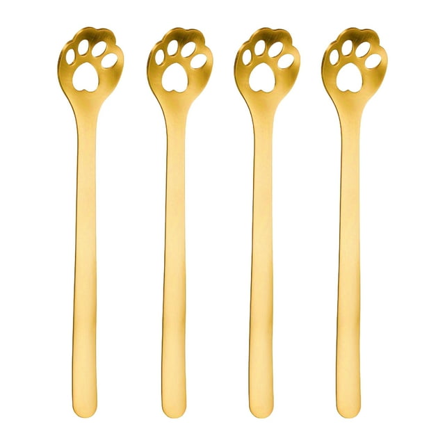 Cute Cat Mini Coffee Spoon Stainless Steel round Small Kitchen Table Set Small round Dining Table Set for 4 Modern Small Dining Table round Set Formal Dining Room Table Set Woven Chargers