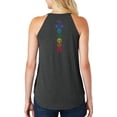 thumbnail image 1 of Women's 7 Colored Chakras Yoga Tank Top (back print), 4XL Black, 1 of 3