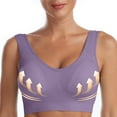 Wycnly Sports Bras for Women 3pcs Plus Size Breathable Comfy Stretchy Full Coverage Sports