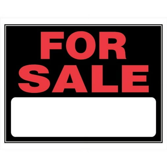 Hillman 840028 15" x 19" Jumbo Plastic For Sale Signs - Quantity of 12