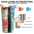 thumbnail image 3 of Pioneer Flower 10oz Tumblers Stainless Steel Tumbler with Lid and Straw,Vacuum Insulated Double Wall Travel Tumbler Cups with Cleaning Brush for Coffee, Tea, 3 of 4