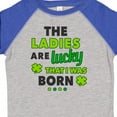 thumbnail image 4 of Inktastic The Ladies Are Lucky That I Was Born St Patricks Day Baby Boy Boys Toddler T-Shirt, 4 of 5