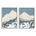 thumbnail image 2 of Stupell Industries Snowy Mountain Forest Landscape Calming Blue Peaks Framed Wall Art Design by Jacob Green, 2 Piece, 11" x 14", Gray Framed, 2 of 4