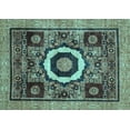 thumbnail image 1 of Ahgly Company Indoor Rectangle Abstract Light Blue Modern Area Rugs, 7' x 9', 1 of 4