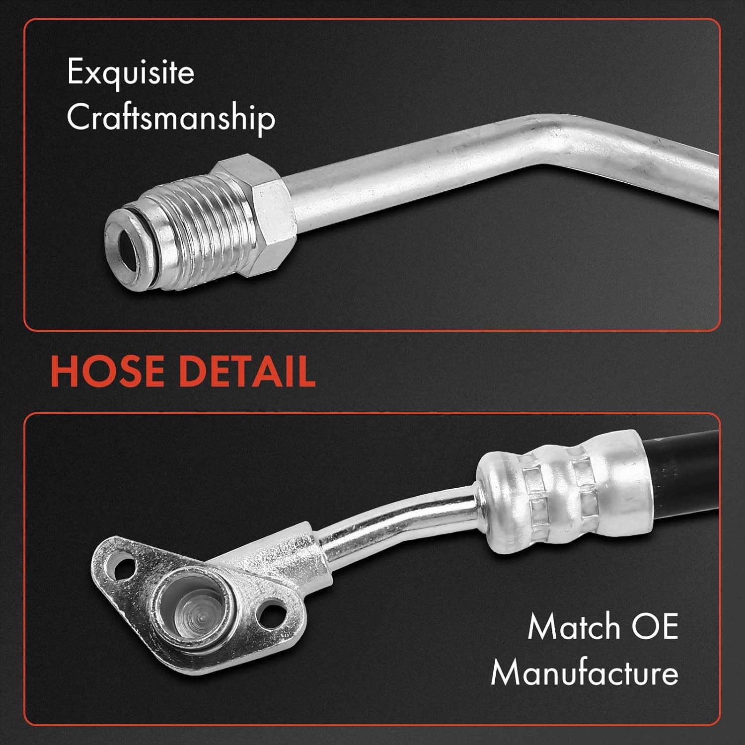 A-Premium Power Steering Pressure Hose Line Assembly Compatible with Acura MDX 2007 2008 2009, 3.7L, Pump to Rack/Gear