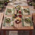 thumbnail image 5 of Sm:)e Rustic Farmhouse Dark Green Paper Braided Placemats Set of 4,12x18 Inch, Seasonal Woven Decoration for Kitchen Dining, Home & Party Use, 5 of 6