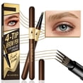 thumbnail image 5 of 4 Prong Eyebrow Pen – Waterproof, Smudge Proof, Realistic Hair Strokes – For Microblade Effect – 1pc, 5 of 7