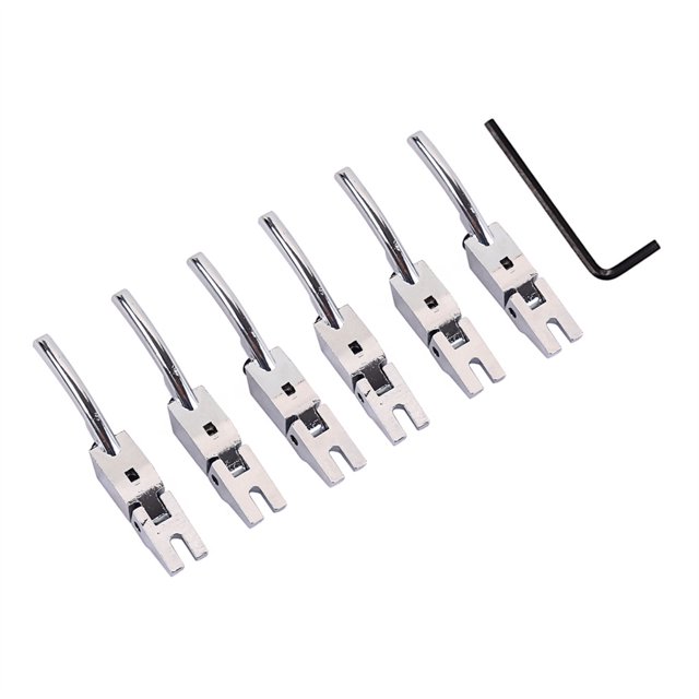 Soidarity Sillín de guitarra de 6 uds., accesorios para instrumentos de trémolo de firmeza, pines de 6 cuerdas chapados, parte Musical, sillines de Accesorios para instrumentos musicales Soidarity OD023816-00