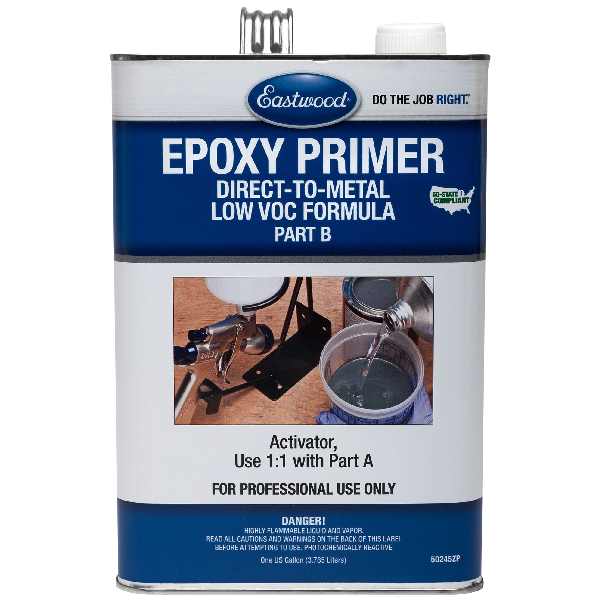 Eastwood Epoxy Primer White Autobody Paint and Activator - 2 Gallon Kit