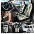 thumbnail image 2 of Yuyamidu Hummingbird Front Back Seat Covers for Car Rearview Mirror Cover Dahlia Steering Wheel Cover Seatbelt Strap Pads Car Trash Bin Car Air Vent Holder Cup Coasters Keychain, Set of 15, 2 of 7