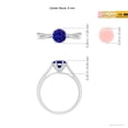 thumbnail image 4 of Angara Natural 0.9 Ct. Tanzanite with Diamond Solitaire Ring in 14K White Gold for Women (Ring Size: 11.5), 4 of 9