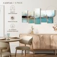 thumbnail image 5 of Elephant Stock Abstract Foggy Morning Wall Art - Horizontal Multi Panel Canvas - Living Room Wall Decor - Abstract Multi Panel - White And Beige Decor - 49" x 24", 5 of 8
