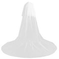 thumbnail image 2 of Yuangui Cathedral Long Wedding Veils 2 Tier Bridal Veil with Comb Wedding Accessories for Bride Wedding (Pure White), 2 of 11