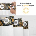 thumbnail image 5 of Boho Floral No Hook Shower Curtain Waterproof, Bathroom Curtains with Snap in Liners and See Through Top Window, Vintage Botanical Paisley Flower Hotel Style Bathtub Curtains Shower 60"Wx72"L, 5 of 8