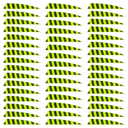 Uxcell Arrow Vanes Arrow Fletching 4 Shield Shape Turkey Feathers for Hunting DIY Shooting(Lemon Yellow Pack of 50)