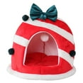thumbnail image 4 of FITYLE Christmas Cat House Cat Hideaways Box Shaped Winter Condo Cute Anti Slip Xmas Cat Dog Bed Cat Nest for Kitty Cat Kitten Puppy, 4 of 9