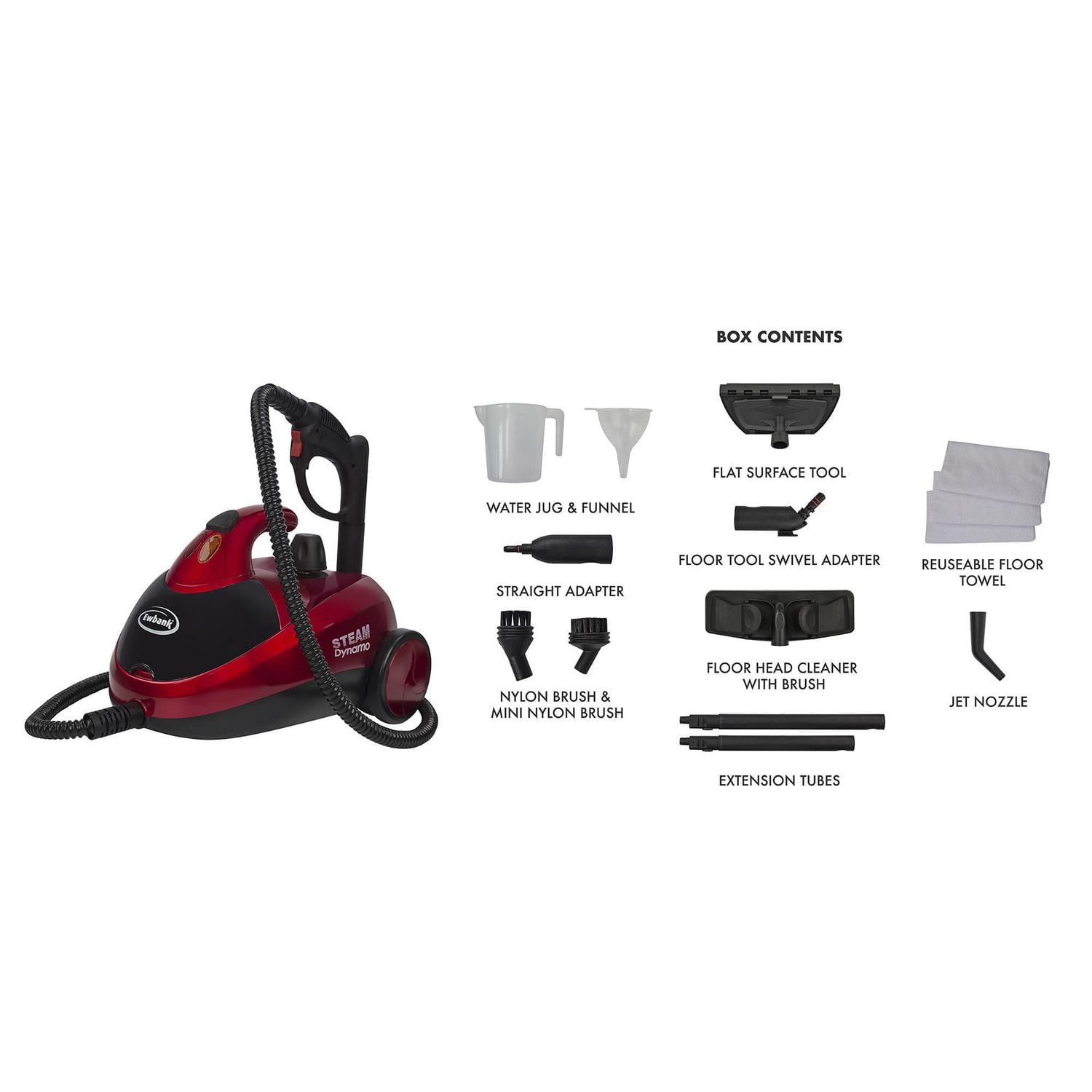 Nettoyeur vapeur puissant multi-outils Ewbank Steam Dynamo pour un nettoyage sans produits chimiques