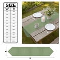 thumbnail image 3 of Vintage Forest Green Table Runner Linen Burlap Table Runner 60 Inches Long Farmhouse Retro Solid Color Linen Texture Dresser Scarves for Kitchen Island Coffee Dining Room Party Holiday Decor 13"x60", 3 of 8