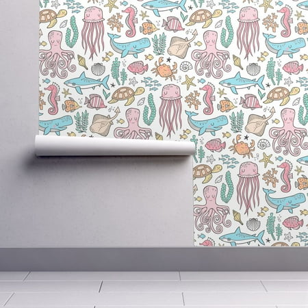 L And Stick Removable Wallpaper Nautical Nursery Ocean Sea Octopus Shark Fish L And Stick Removable Wallpaper Nautical Nursery Ocean Sea Octopus Shark Fish