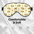 thumbnail image 3 of PAYOHTO Cute Kids Construction Machinery Soft Sleep Mask Comfort Pure Silk Eye Cover for Travel Office Camping, 3 of 7