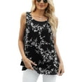 Uvplove Women's Sleeveless Chiffon Tank Top Double Layers Casual Blouse